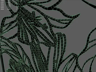 Floral Decorative Partition 3D model