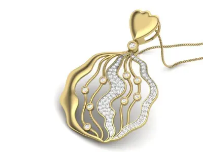 diamond pendant for women 3D print model