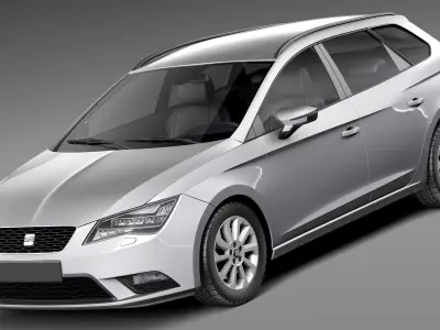 Seat Leon ST 2014 3D model