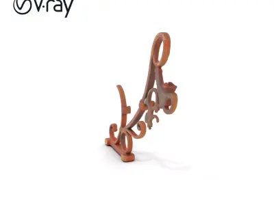 Ornate Vintage Bracket Model Pack Low-poly 3D model