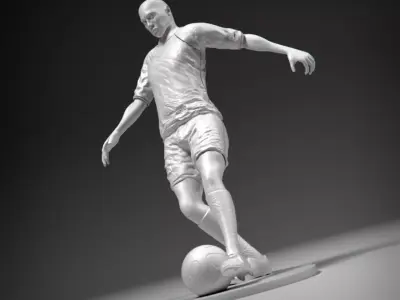 Footballer footkick 01 stl 3D print model