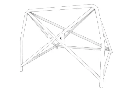 Roll cage V3 -half cage 3D model
