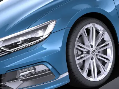Volkswagen Passat Variant R-line 2015 VRAY 3D model