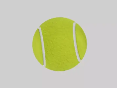 Tennis ball Low-poly 3D model