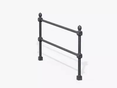 Guardrail C Low-poly 3D model