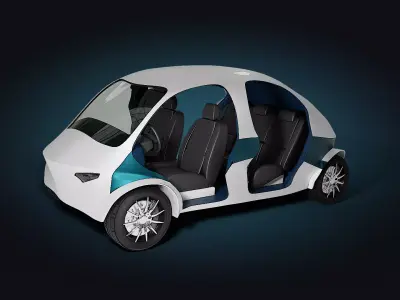 Electro car beetle 3D model