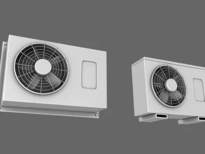 Conditioner Air Cartoon Free 3D model