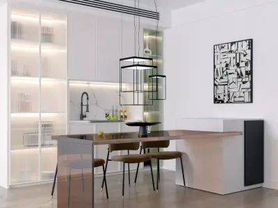 table chair Modern s and 3D model