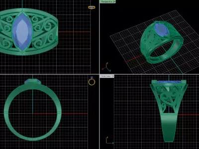 jewelry ring 337 Free 3D print model