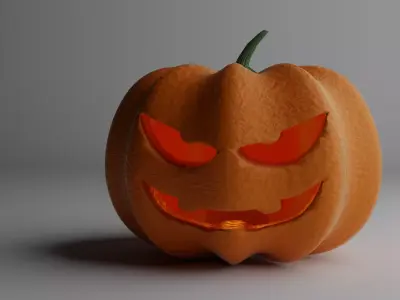Jack-o-lantern halloween pumpkin 3D model