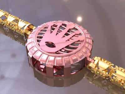 3d Rolex ring and bracelet 3D print model