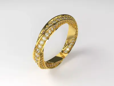 bride diamond ring rr0009 3D print model