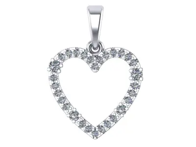 Diamond heart pendant   3D print model