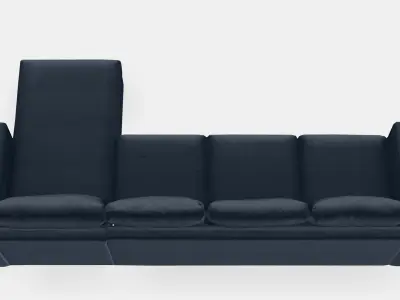 VIMLE Cover 4-seat sofa w chaise longue Low-poly 3D model