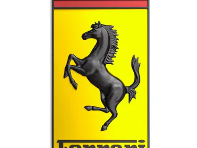 Ferrari Logo 04 3D print model