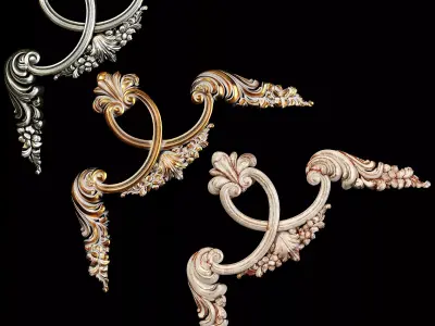Classic carved 040 3D model