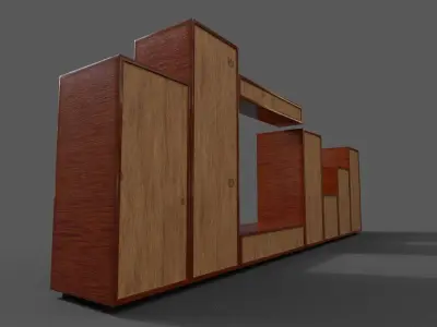 Pack 2 Sets Modern Furniture 3D Model Low-poly 3D model