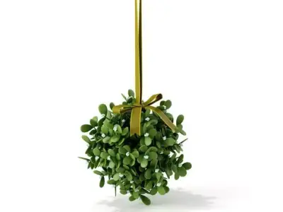 Christmas Mistletoe Green Holiday 3D model