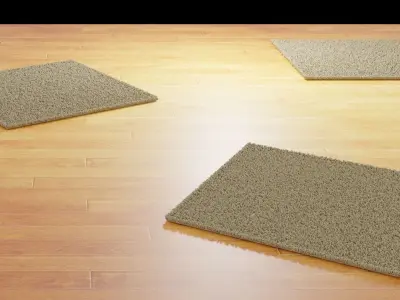 Carpet Ikea Hampen Rug 3D model