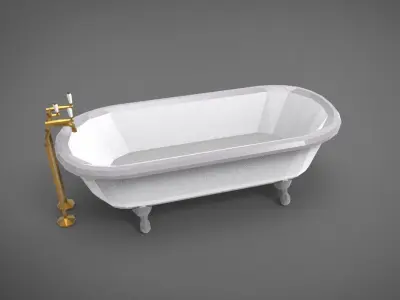 bathtub Low-poly 3D model