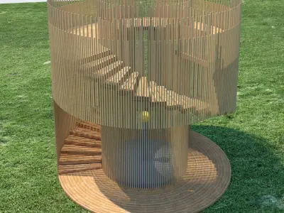 Lighthouse wooden  3D model