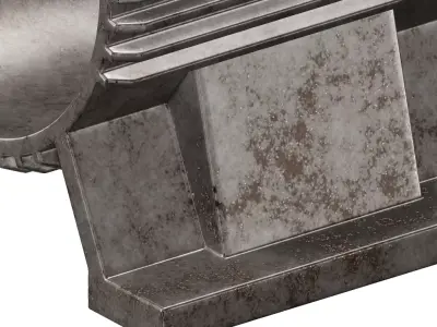 Rusty Electric Motor Casing 3D model