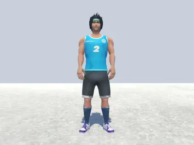 Sports Guy -Basket ball - Volley-Ball player2  Low-poly 3D model