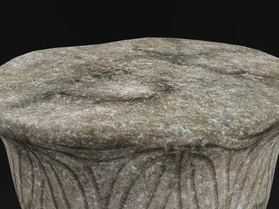 Greek Column Top Low-poly 3D model