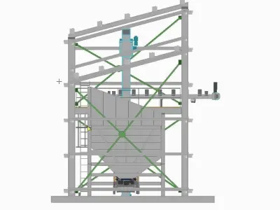 Dosing unit for aggregates 3D model