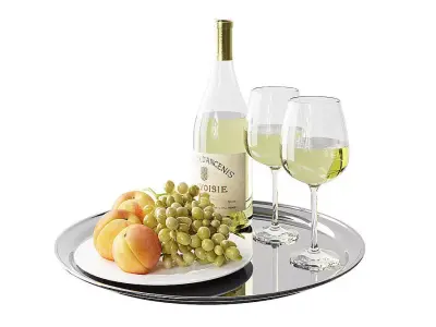 White Wine BLENDER 3D Model Cycles 3D model