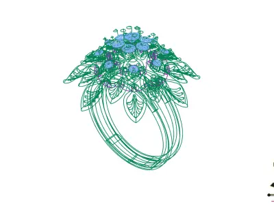 0221 - Flower Ladies Ring - JCADHub 3D print model