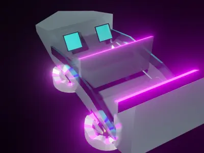 Car the Future Low-poly 3D model