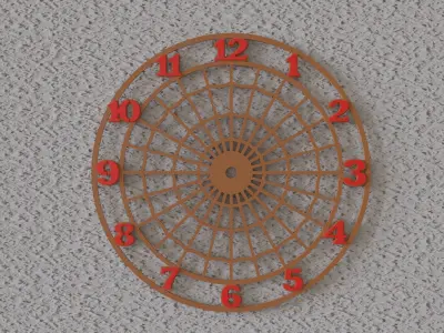 spider web wall clock 3D print model