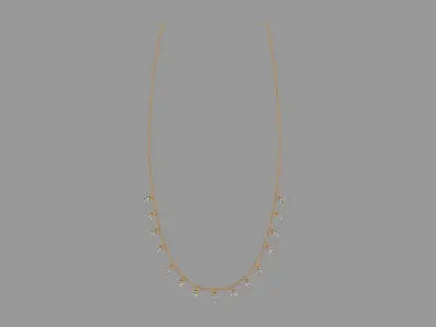 Diamond Necklace 360 animation renders 3dm stl details 3D print model