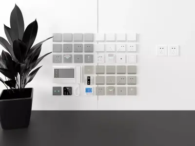 Modern Socket Switch Panel 3D model