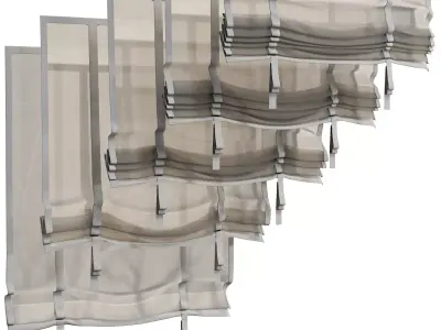 Roman Curtain Low-poly 3D model