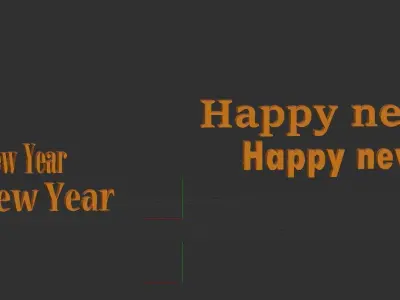 HAPPY NEW YEAR  3D print model