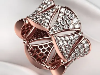 Luxury Gold Ring 3D print model