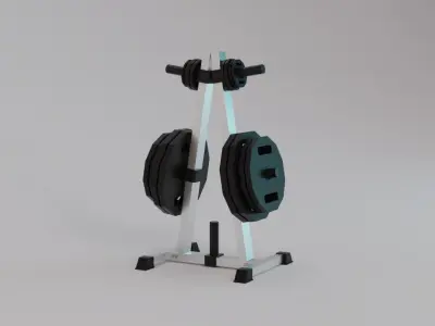 Weight holder - Gym Equipment Low-poly 3D model