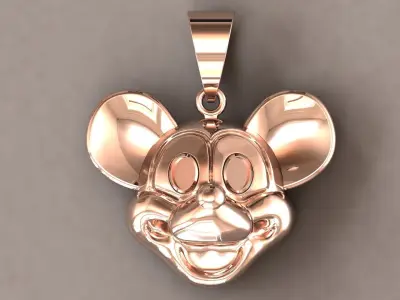 Mickey Mouse Pendant 3D Print 3D print model