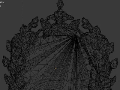 Classic decor ornament v-3D model 43 3D model