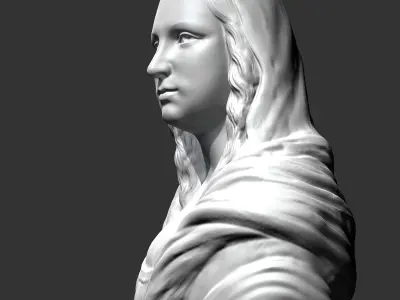 Mona Lisa 3D print model 3D print model