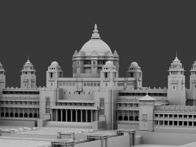 Umaid Bhawan Pales 3D model