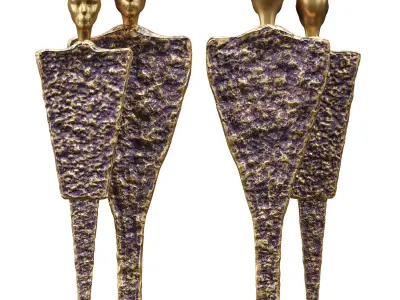 Couples Figure Sculpture 2 3D model