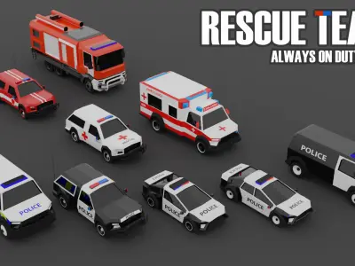 CITY CARS PACK  Low-poly 3D model