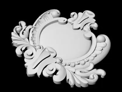 Central decor ornament for furniture 3D model 744