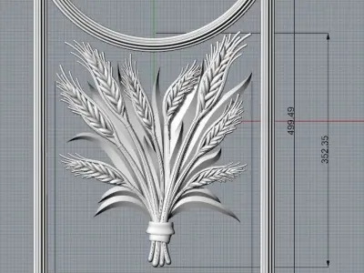 spikelets bouquet 1 3D print model