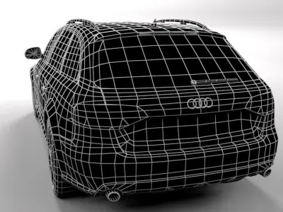 AUDI A4 ALLROAD 2012 LOWPOLY Low-poly 3D model