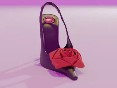 Saint Laurent Heel  Marketing Assets Low-poly 3D model