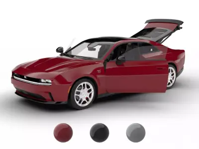 Dodge Charger Daytona R T 2025 HQ 3d model 3D model